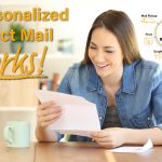 Woman opening personalized mail