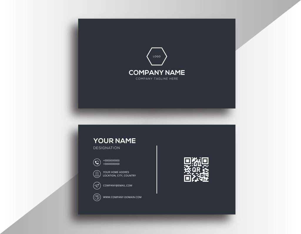 Business card front and back