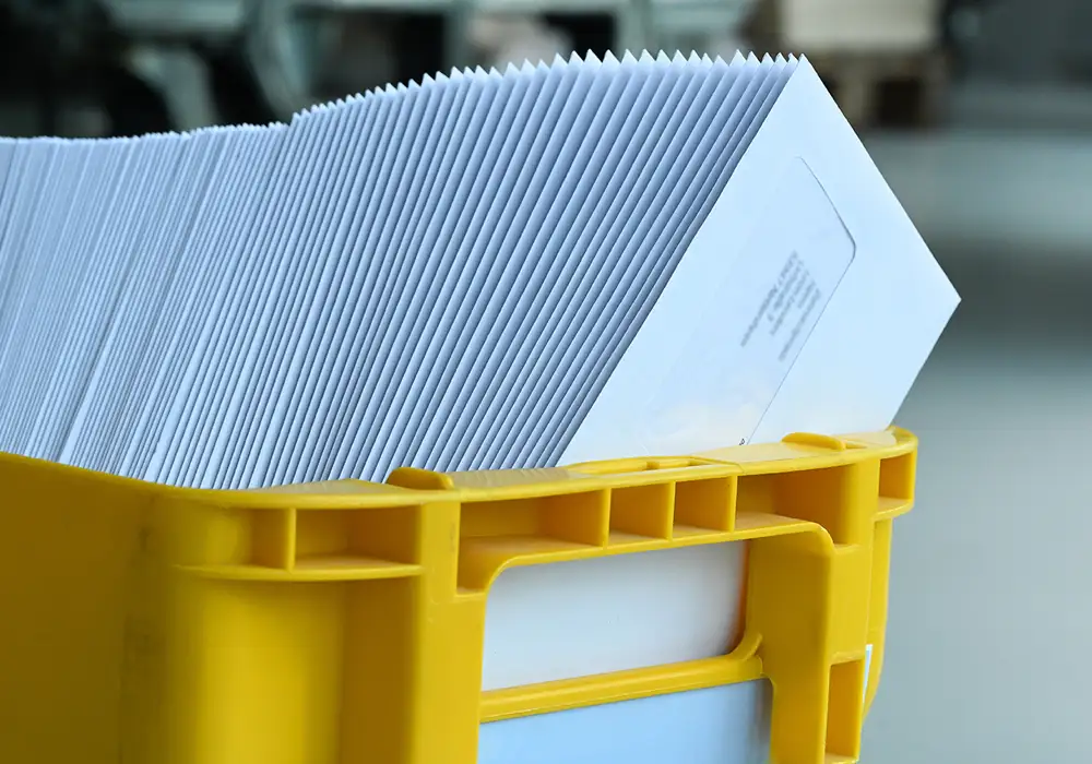 Carton of presorted mail
