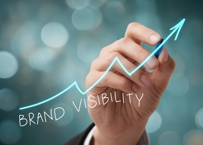 Graphic of growing brand visibility