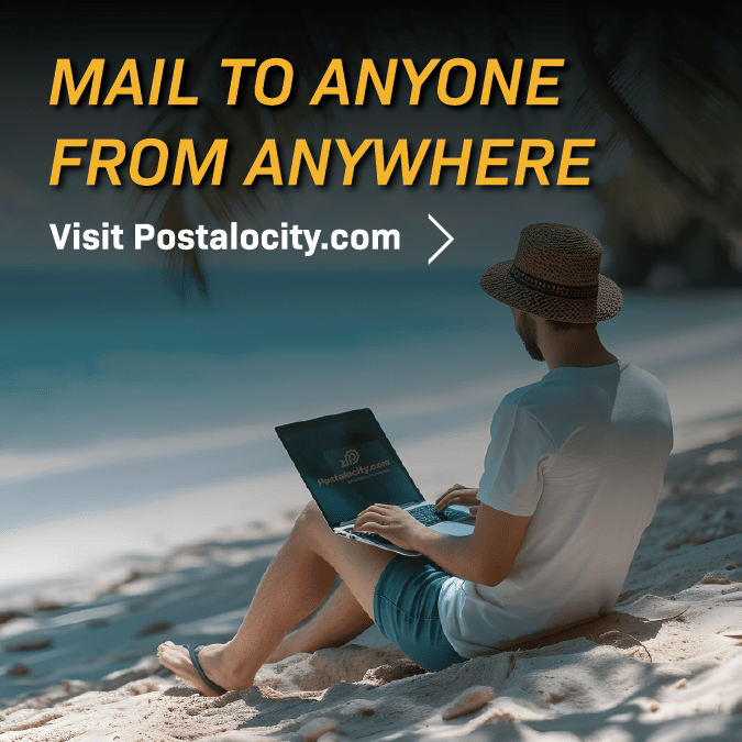 Mail to anyone from anywhere with Postalocity.com